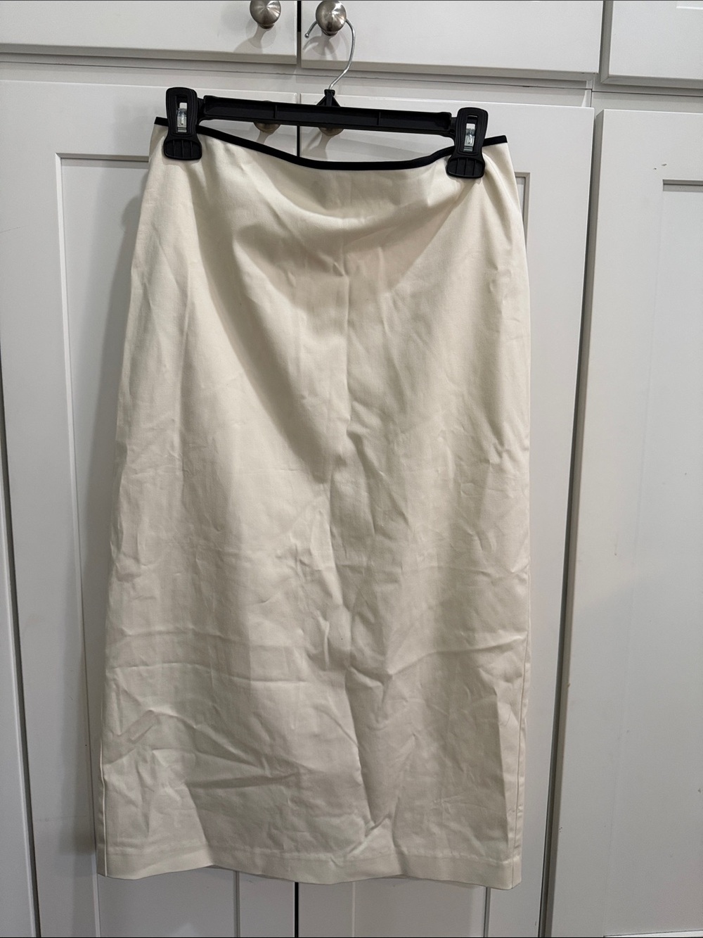 Tularosa Cream Midi Skirt with Black Trim
